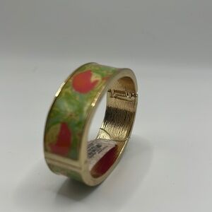 💚10 Lilly Pulitzer Gold Enamel Bangle Bracelet